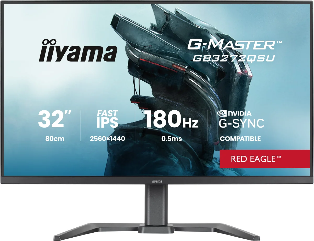 iiyama G-MASTER Red Eagle GB3272QSU-B1 32 IPS 2560 x 1440 (2K) HDMI DisplayPort 180Hz